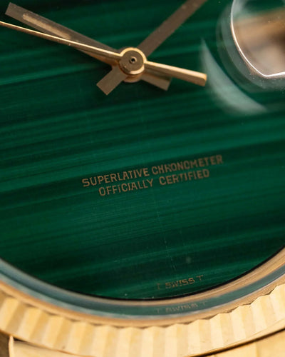 Rolex 1601 Datejust 18k Malachite 1968